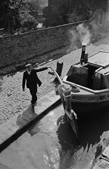 Barge Prints: Bargee At Work