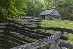 Rail Fence Prints: Barn and split-rail fence