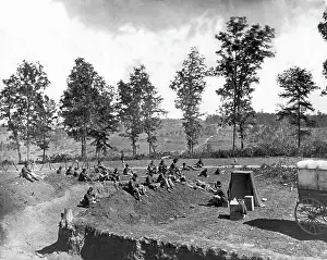 Georgia Prints: Barnard'S Camp With Men, Photographic Exp