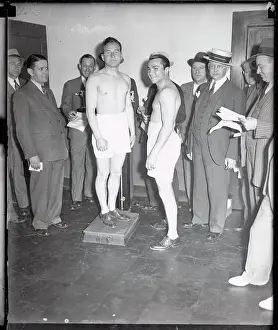 Barney Ross and Jimmy McLarnin Weighing In