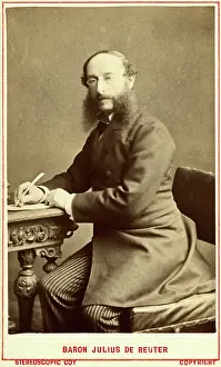 Collector Prints: Baron Paul Julius Von Reuter Seated