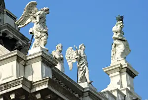 Catholic Prints: Baroquial sculptures Basilica di Santa Maria della Salute, Venice, Italy