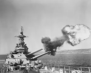 Artillery Prints: Barrage Being Fired from US Navy Warship