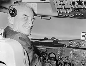 Goldwater Prints: Barry Goldwater Piloting Airplane