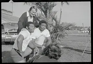Barry Switzer with Leroy and Dewey Selmon