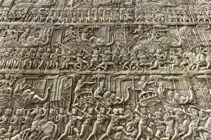 Cambodia Gallery: The Bas Relief of Bayon Temple in Angkor Thom