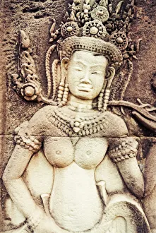 Images Dated 8th March 2007: Bas relief carvings, Angkor Wat temple