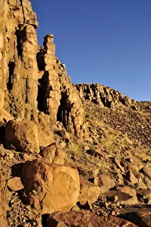 Shaped Prints: Basalt towers in the Mik mountains, Damaraland, Namibia, Africa