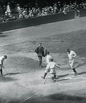 Lou Gehrig Prints: Baseball Action with Babe Ruth