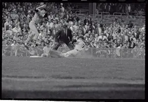 Baseball Action Between Baltimore and New York