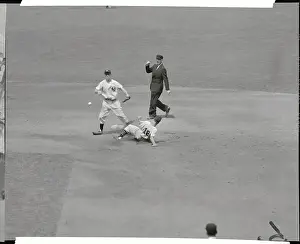 Baseball Action Between The Yankees and Orioles