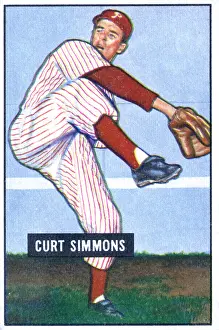 Arc0015362 Prints: Baseball Card Of Curt Simmons
