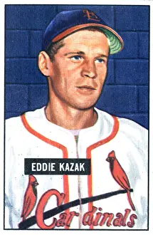 Arc0015362 Prints: Baseball Card Of Eddie Kazak
