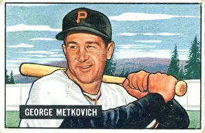 Arc0015362 Prints: Baseball Card Of George Metkovich