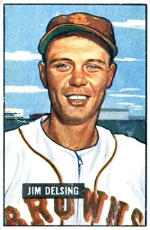 Arc0015362 Prints: Baseball Card Of Jim Delsing
