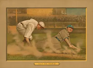 T1627440 Prints: Baseball Card Titled Out At Third