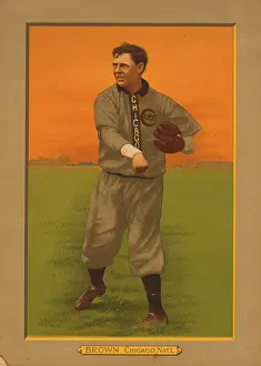 T1627440 Prints: Baseball Card Titled Brown - Chicago Nat'l