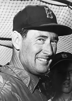 Great Prints: Baseball Great Ted Williams Grins with Cap