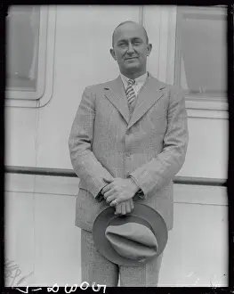 Ty Cobb Baseball Prints: Baseball Great Ty Cobb Returning from Vacation