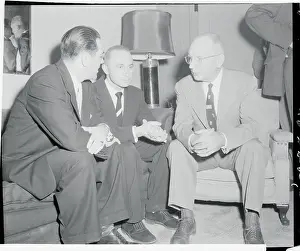 Baseball Greats Conversing Closely Together