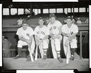 Ted Williams Prints: Baseball Greats Posing Together
