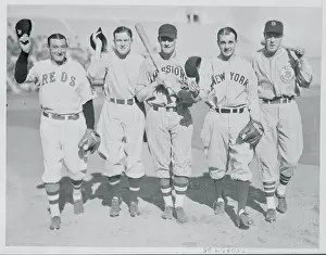 Frankie Crosetti Prints: Baseball Greats Posing in Uniforms