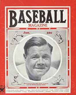 Arc0007368 Prints: Baseball Magazine Cover With Babe Ruth