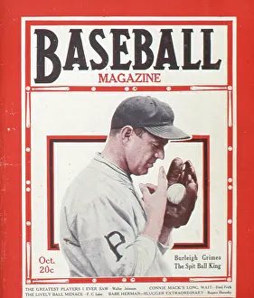 Baseball Magazine Covers Prints: Baseball Magazine Cover With Burleigh Grimes