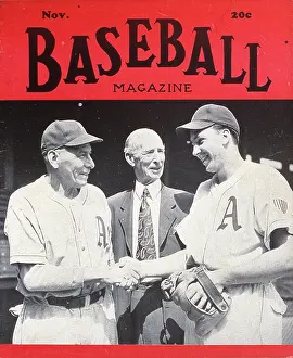 Baseball Magazine Covers Prints: Baseball Magazine Cover With Chief Bender, Connie Mack, &Rookie