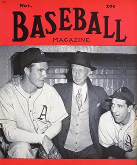 Baseball Magazine Covers Prints: Baseball Magazine Cover With Connie Mack & Players