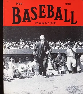 Baseball Magazine Covers Prints: Baseball Magazine Cover With Connie Mack & Team