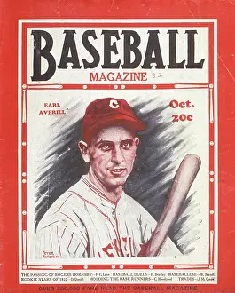 Baseball Magazine Covers Prints: Baseball Magazine Cover With Earl Averill