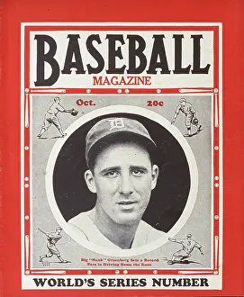 Baseball Magazine Covers Prints: Baseball Magazine Cover With Hank Greenberg