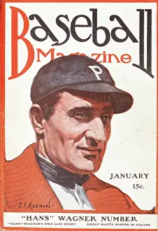 Prints of Baseball Magazine features an illustration (by JF Kernan) of shortstop Honus Wagner, January 1915. (Photo by Transcendental Graphics/Getty Images) MLB Legends Art Prints: Top 10 Greatest Baseball Players of All Time: Baseball Magazine Cover With Honus Wagner