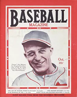 Baseball Magazine Covers Prints: Baseball Magazine Cover With Jim Bottomley