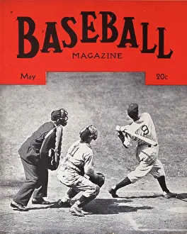 Baseball Magazine Covers Prints: Baseball Magazine Cover With Joe Dimaggio