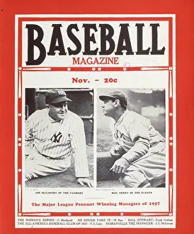 Baseball Magazine Covers Prints: Baseball Magazine Cover With Joe Mccarthy & Bill Terry