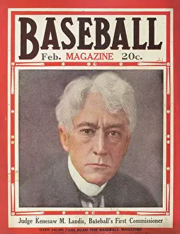 Baseball Magazine Covers Prints: Baseball Magazine Cover With Judge Landis