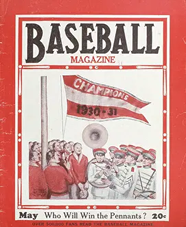 Baseball Magazine Covers Prints: Baseball Magazine Cover With A Marching Band