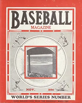 Baseball Magazine Covers Prints: Baseball Magazine Cover With On-Field Action