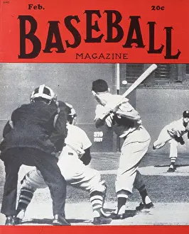 Arc0007368 Prints: Baseball Magazine Cover With Onfield Action