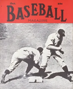baseball magazine cover play first base