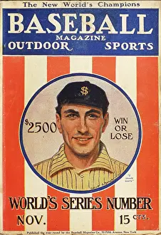 Baseball Magazine Covers Prints: Baseball Magazine Cover With A Player And Salary