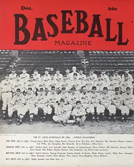 Baseball Magazine Covers Prints: Baseball Magazine Cover With St Louis Cardinals