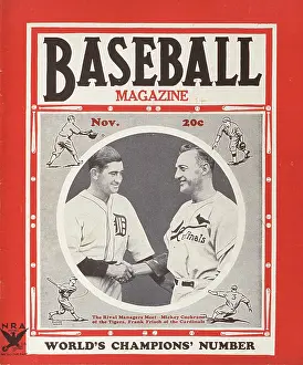 Baseball Magazine Covers Prints: Baseball Magazine Cover With Bill Terry & Joe Cronin