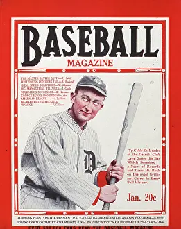 Arc0007368 Prints: Baseball Magazine Cover With Ty Cobb