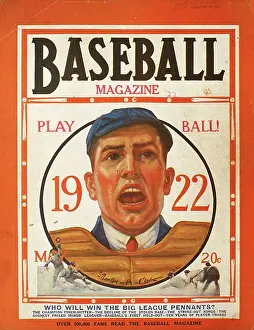Baseball Magazine Covers Prints: Baseball Magazine Cover With An Umpire In Action