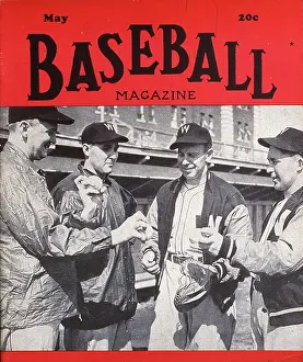 Baseball Magazine Covers Prints: Baseball Magazine Cover With Washington Senators