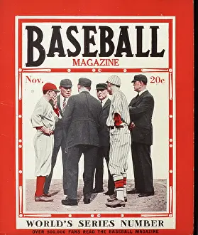 Baseball Magazine Covers Prints: Baseball Magazine Cover With World Series Players & Officials