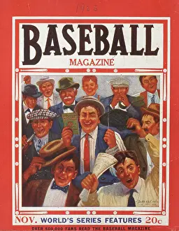 Baseball Magazine Covers Prints: Baseball Magazine Cover With World Series Spectators